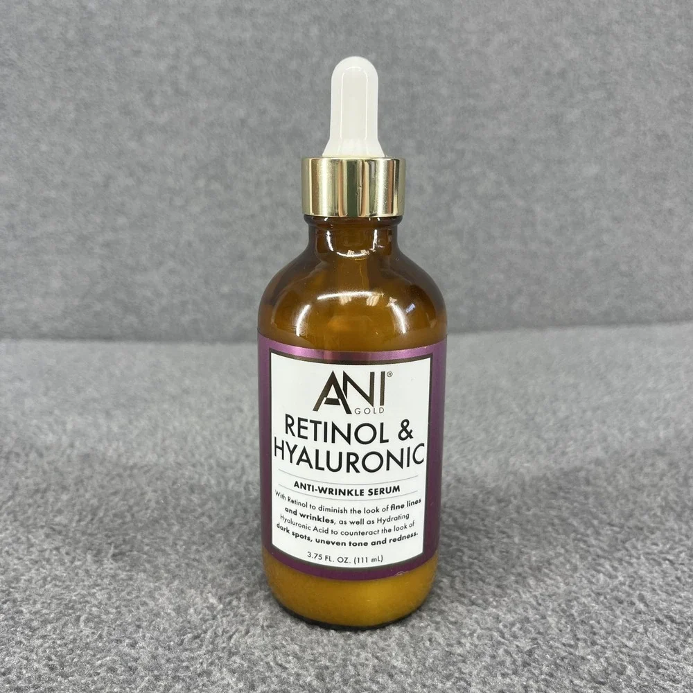 Ani Gold Retinol & Hyaluronic Anti-wrinkle Serum Hydrating Toning 3.75 fl oz